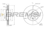 CD9052V Brzdový kotouč BREMSI