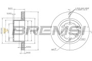 CD9104V Brzdový kotouč BREMSI