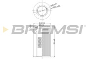FA0116 Vzduchový filtr BREMSI
