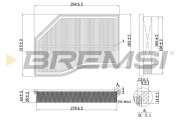 FA0118 Vzduchový filtr BREMSI