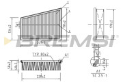 FA0122 Vzduchový filtr BREMSI