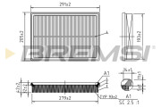 FA0125 Vzduchový filtr BREMSI