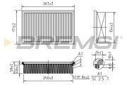 FA0130 Vzduchový filtr BREMSI