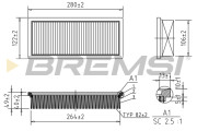 FA0219 Vzduchový filtr BREMSI