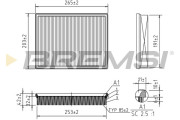 FA0400 Vzduchový filtr BREMSI