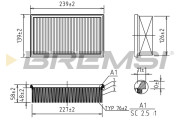 FA0528 Vzduchový filtr BREMSI