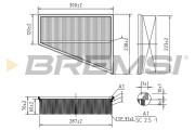 FA0532 Vzduchový filtr BREMSI