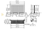 FA0548 Vzduchový filtr BREMSI