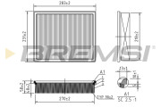 FA0551 Vzduchový filtr BREMSI