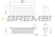 FA0555 Vzduchový filtr BREMSI