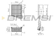 FA0556 Vzduchový filtr BREMSI