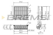 FA0562 Vzduchový filtr BREMSI