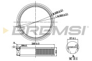 FA0564 Vzduchový filtr BREMSI