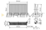 FA0565 Vzduchový filtr BREMSI