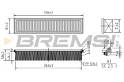 FA0572 Vzduchový filtr BREMSI
