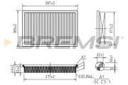 FA0573 Vzduchový filtr BREMSI
