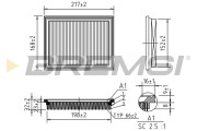FA0578 Vzduchový filtr BREMSI