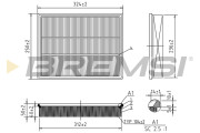 FA0579 Vzduchový filtr BREMSI