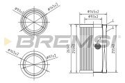 FA0584 Vzduchový filtr BREMSI