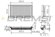 FA0587 Vzduchový filtr BREMSI