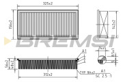 FA0595 Vzduchový filtr BREMSI