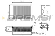 FA0597 Vzduchový filtr BREMSI