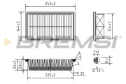 FA0601 Vzduchový filtr BREMSI