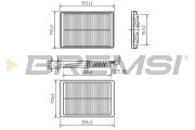 FA0605 Vzduchový filtr BREMSI