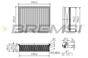 FA0606 Vzduchový filtr BREMSI