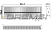 FA0615 Vzduchový filtr BREMSI