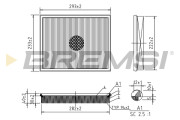 FA0616 Vzduchový filtr BREMSI