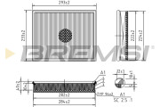 FA0617 Vzduchový filtr BREMSI