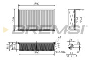FA0620 Vzduchový filtr BREMSI