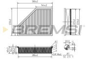 FA0623 Vzduchový filtr BREMSI
