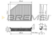 FA0626 Vzduchový filtr BREMSI
