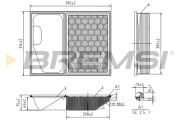 FA0642 Vzduchový filtr BREMSI