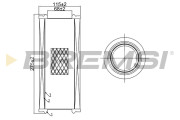 FA0643 Vzduchový filtr BREMSI