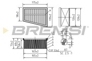 FA0644 Vzduchový filtr BREMSI
