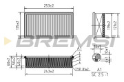 FA0652 Vzduchový filtr BREMSI