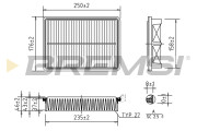 FA1022 Vzduchový filtr BREMSI