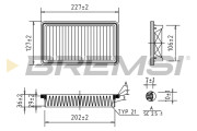 FA1025 Vzduchový filtr BREMSI