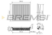 FA1028 Vzduchový filtr BREMSI