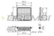 FA1034 Vzduchový filtr BREMSI