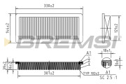 FA1037 Vzduchový filtr BREMSI