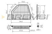 FA1038 Vzduchový filtr BREMSI