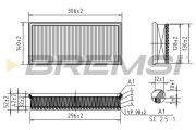 FA1042 Vzduchový filtr BREMSI