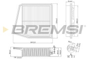 FA1047 Vzduchový filtr BREMSI
