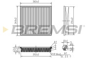 FA1049 Vzduchový filtr BREMSI