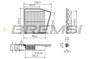 FA1050 Vzduchový filtr BREMSI
