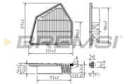 FA1054 Vzduchový filtr BREMSI